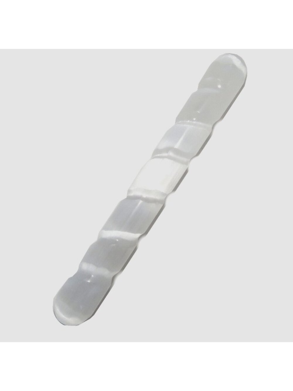 Selenite Massage Wand Silky White Moonbeams Satin Spar Moroccan Healing Crystal